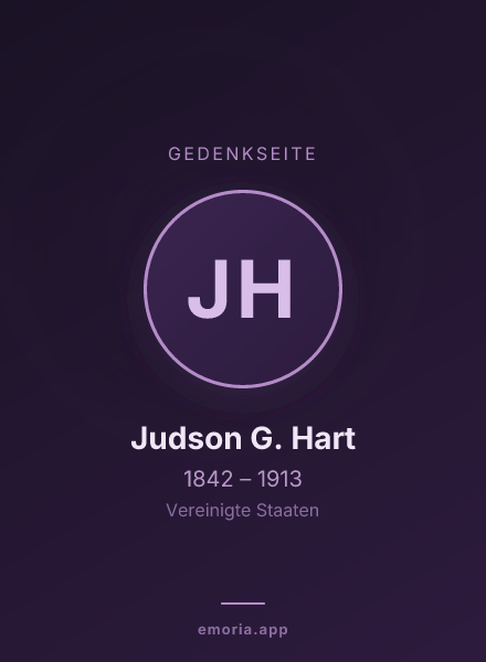 Gedenkportrait von Judson G. Hart