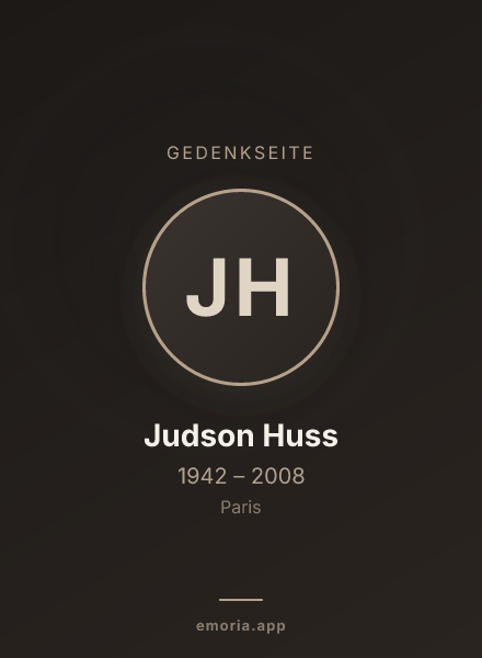 Gedenkportrait von Judson Huss