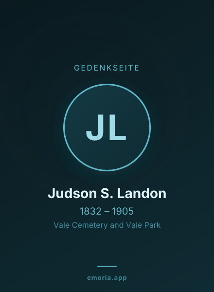 Gedenkportrait von Judson S. Landon