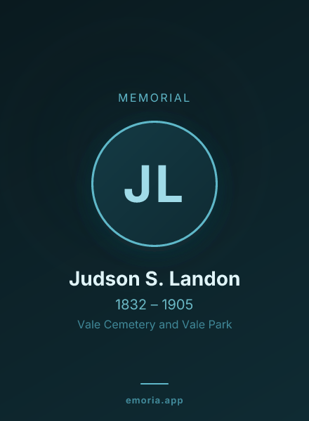 Memorial portrait of Judson S. Landon