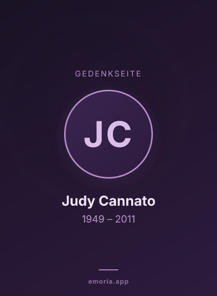 Gedenkportrait von Judy Cannato