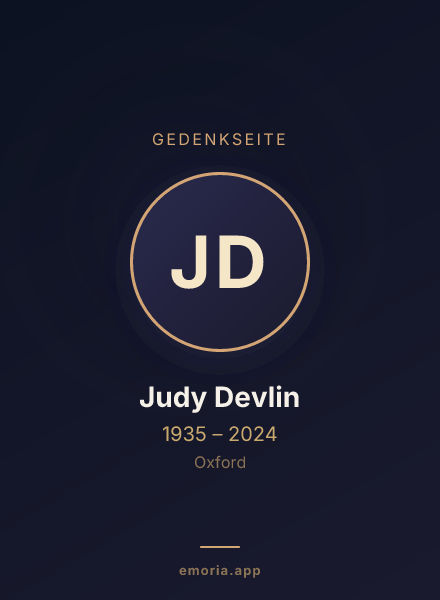 Gedenkportrait von Judy Devlin