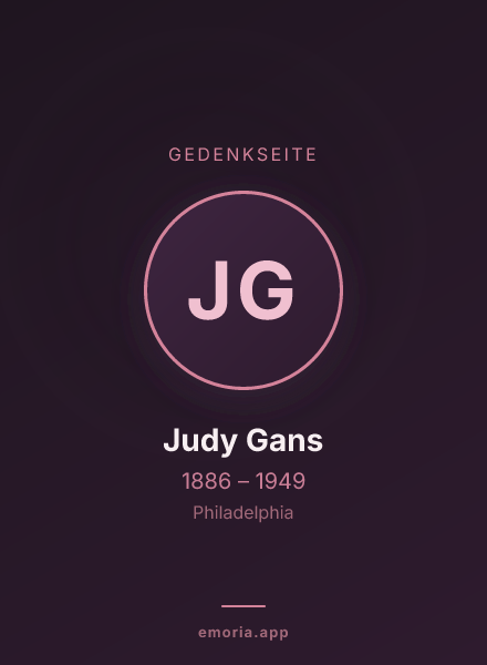 Gedenkportrait von Judy Gans