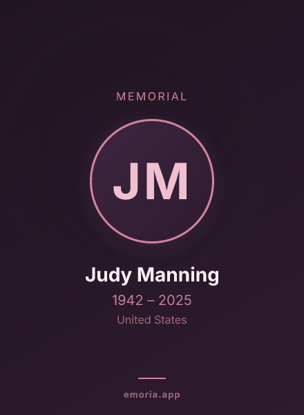 Memorial portrait of Judy Manning