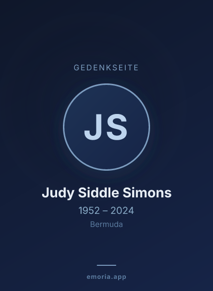 Gedenkportrait von Judy Siddle Simons