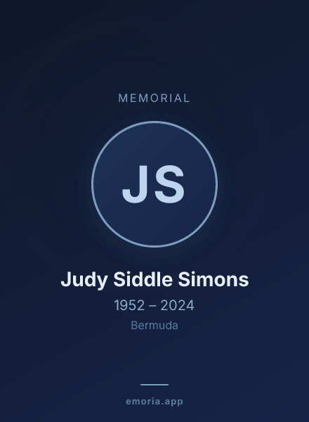 Memorial portrait of Judy Siddle Simons