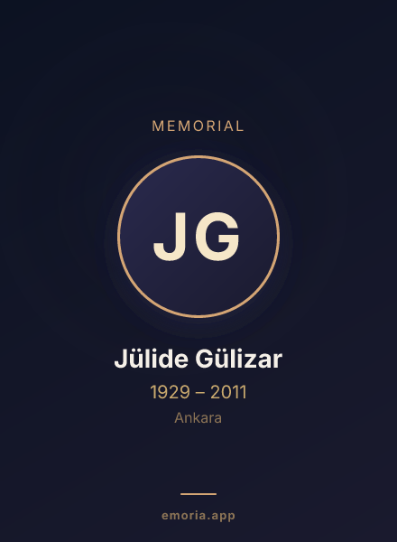 Memorial portrait of Jülide Gülizar