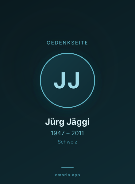 Gedenkportrait von Jürg Jäggi