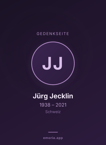 Gedenkportrait von Jürg Jecklin