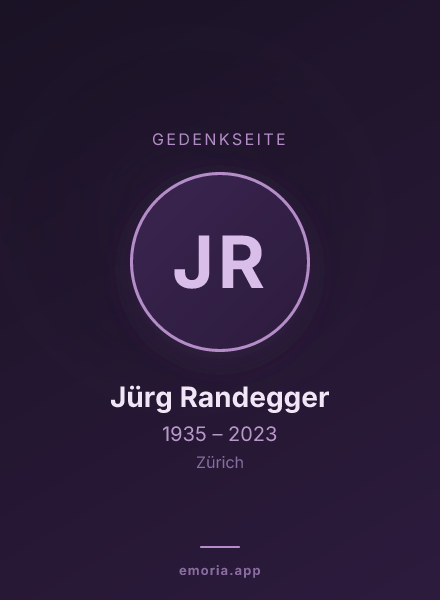 Gedenkportrait von Jürg Randegger