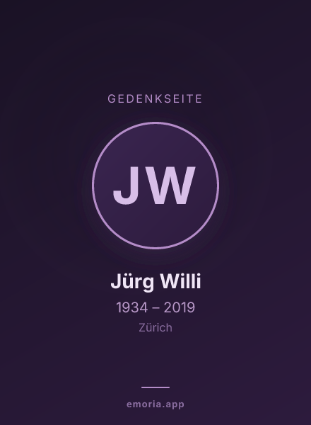 Gedenkportrait von Jürg Willi