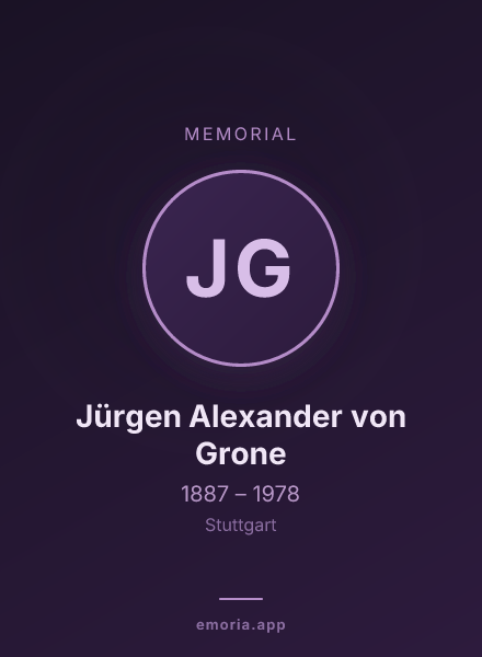 Memorial portrait of Jürgen Alexander von Grone