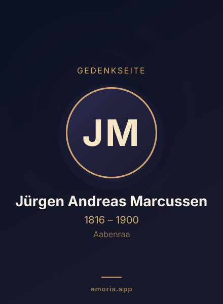 Gedenkportrait von Jürgen Andreas Marcussen