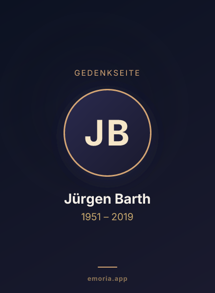 Gedenkportrait von Jürgen Barth