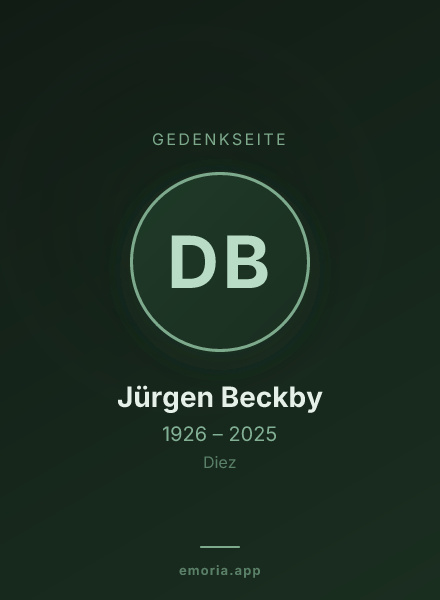 Gedenkportrait von Dr. Jürgen Beckby