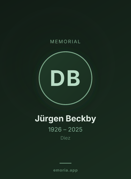 Memorial portrait of Dr. Jürgen Beckby