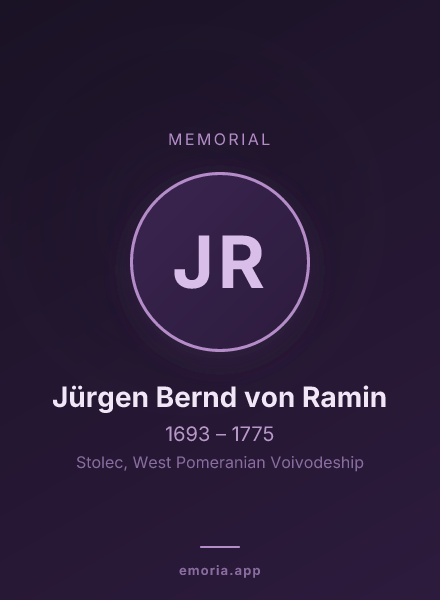 Memorial portrait of Jürgen Bernd von Ramin