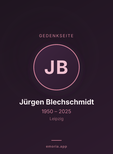 Gedenkportrait von Jürgen Blechschmidt