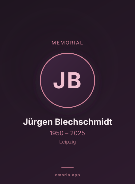 Memorial portrait of Jürgen Blechschmidt