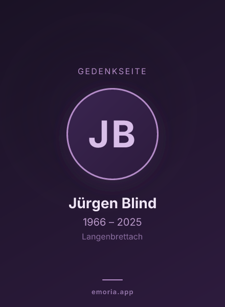 Gedenkportrait von Jürgen Blind