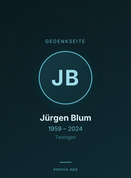 Gedenkportrait von Jürgen Blum