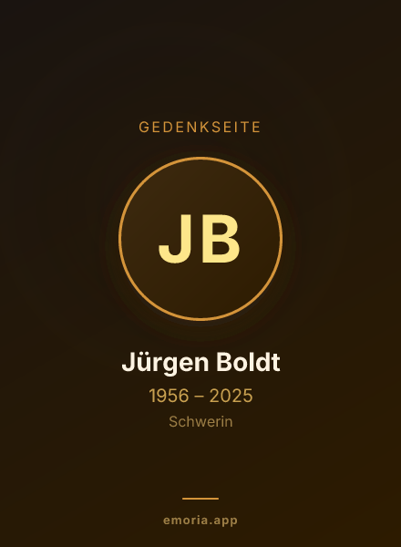 Gedenkportrait von Jürgen Boldt