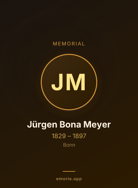 Memorial portrait of Jürgen Bona Meyer