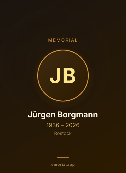 Memorial portrait of Jürgen Borgmann