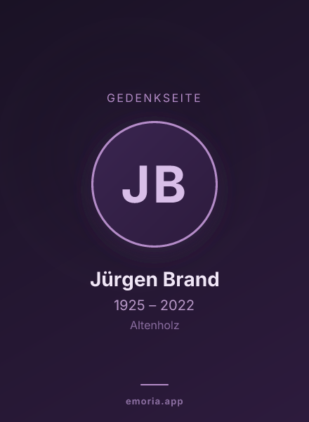 Gedenkportrait von Jürgen Brand