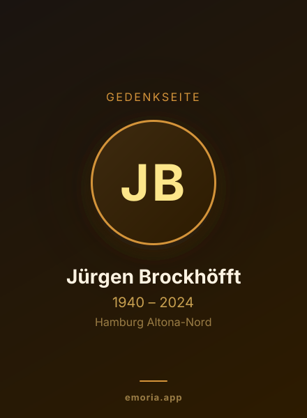 Gedenkportrait von Jürgen Brockhöfft
