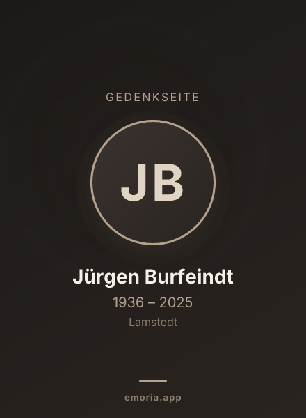 Gedenkportrait von Jürgen Burfeindt