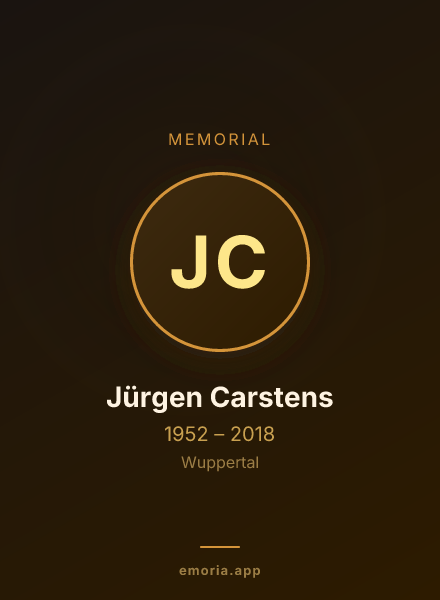 Memorial portrait of Jürgen Carstens