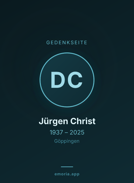 Gedenkportrait von Dr. Jürgen Christ