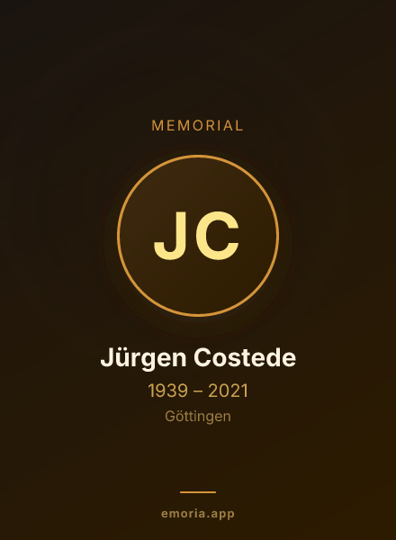 Memorial portrait of Jürgen Costede