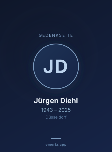 Gedenkportrait von Jürgen Diehl