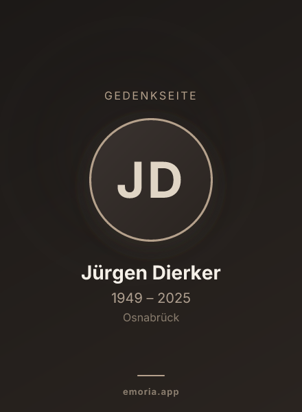 Gedenkportrait von Jürgen Dierker