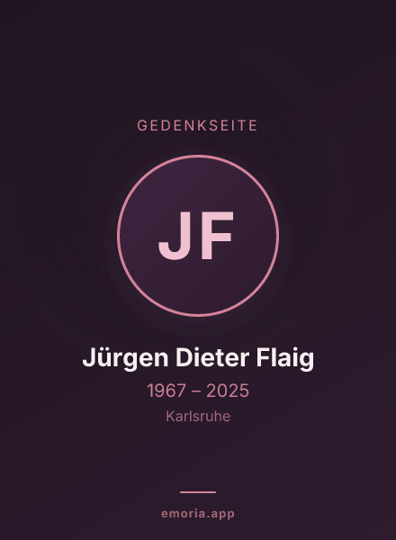 Gedenkportrait von Jürgen Dieter Flaig
