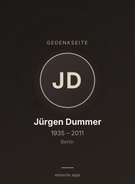 Gedenkportrait von Jürgen Dummer