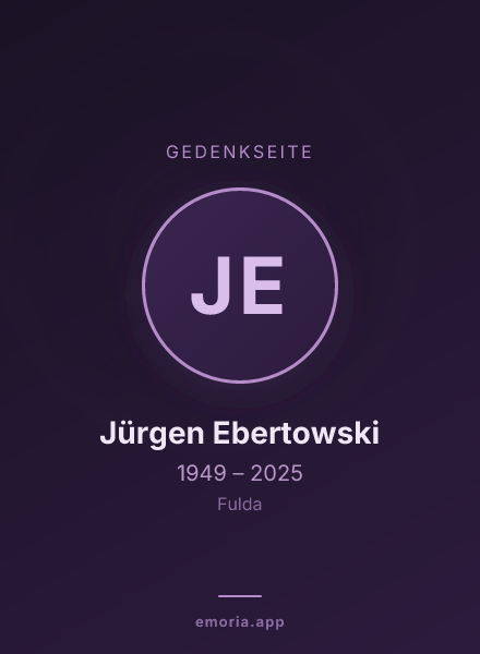 Gedenkportrait von Jürgen Ebertowski