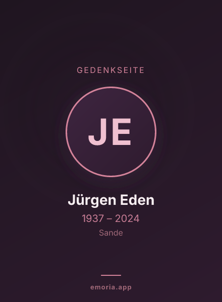 Gedenkportrait von Jürgen Eden