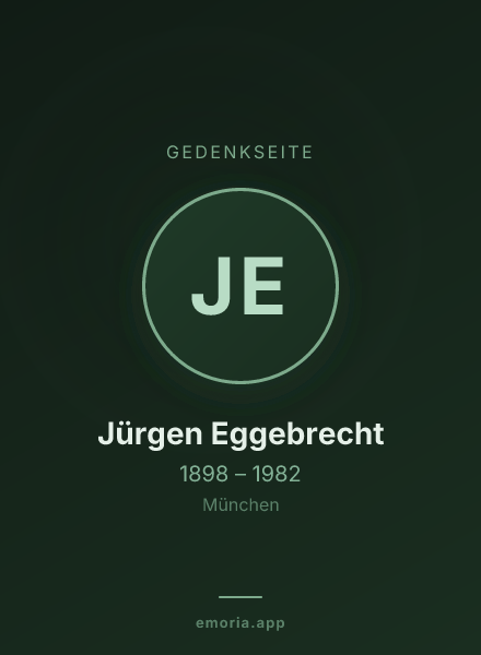Gedenkportrait von Jürgen Eggebrecht