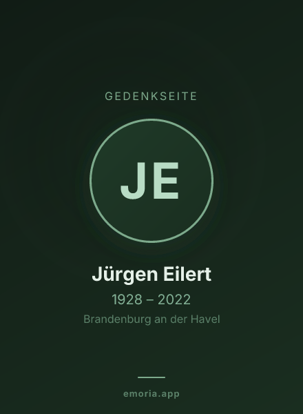 Gedenkportrait von Jürgen Eilert