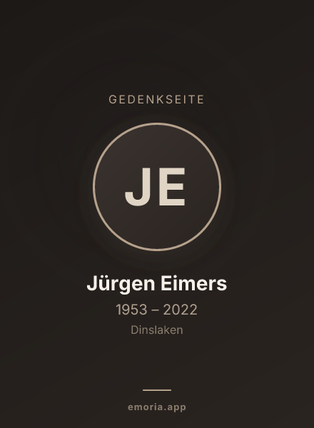 Gedenkportrait von Jürgen Eimers