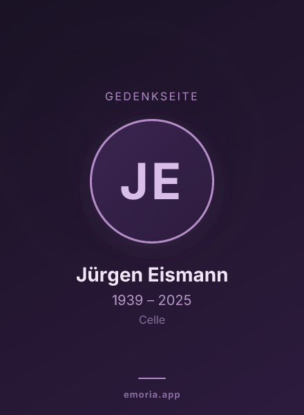 Gedenkportrait von Jürgen Eismann