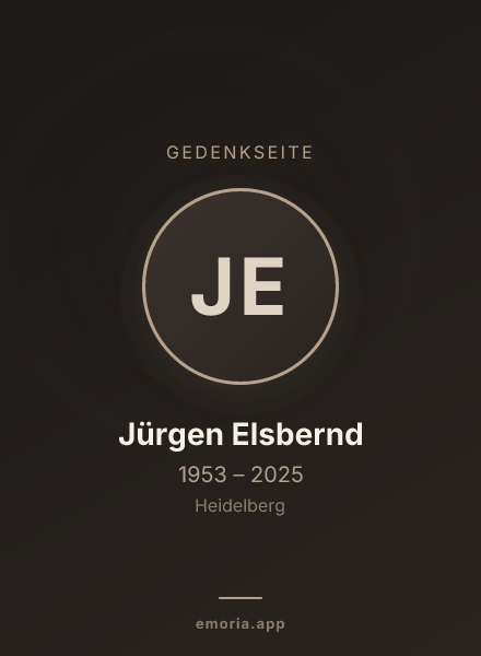 Gedenkportrait von Jürgen Elsbernd