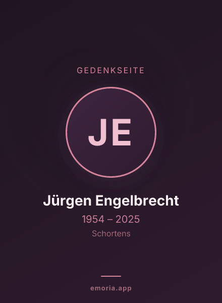 Gedenkportrait von Jürgen Engelbrecht