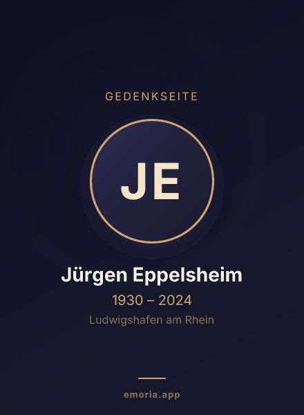 Gedenkportrait von Jürgen Eppelsheim