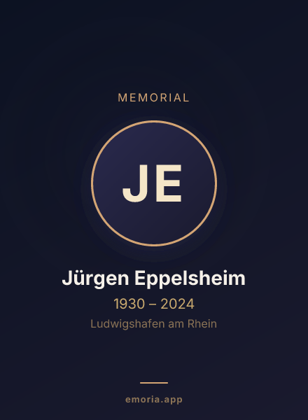 Memorial portrait of Jürgen Eppelsheim