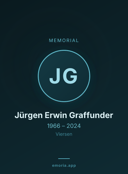 Memorial portrait of Jürgen Erwin Graffunder