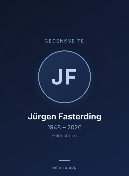 Gedenkportrait von Jürgen Fasterding